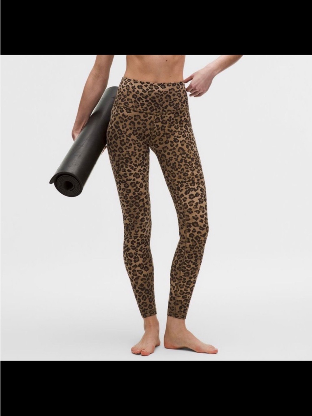 lululemon Align 28” Leopard Print High-Rise Leggings in Brown/Black